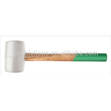 8oz rubber mallet with go through wooden handle(1/3 color)
